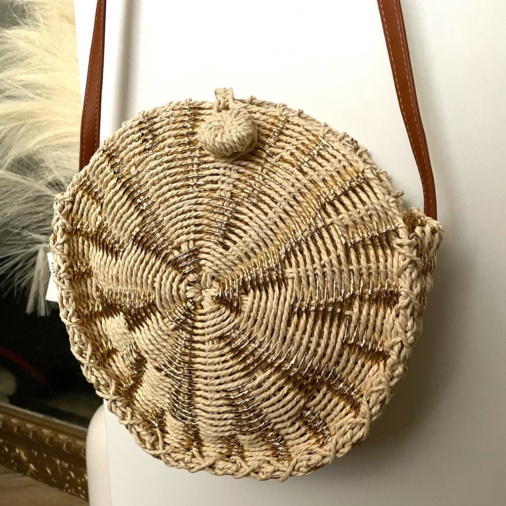 NWT American Eagle Straw Crossbody Bag
